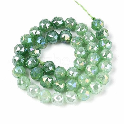 Anti-Tarnish Electroplate Glass Beads Strands GLAA-N064-10mm-05-1