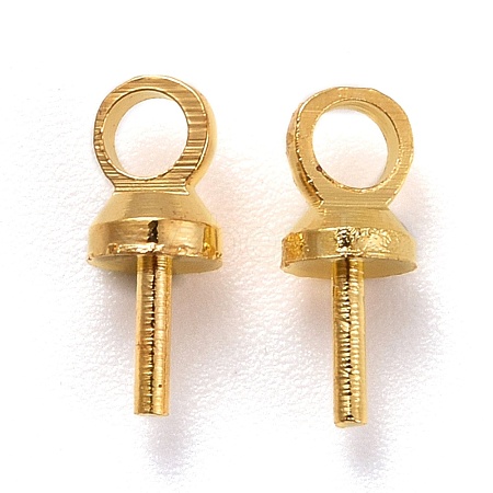 Brass Cup Peg Bails Pendants KK-Z018-01B-G-1