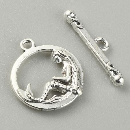 Tibetan Style Alloy Toggle Clasps FIND-CJC0017-21B-AS-1