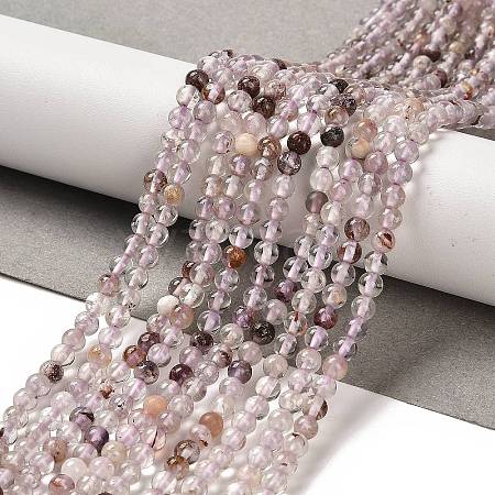 Natural Purple Lodolite Quartz/Purple Phantom Quartz Beads Strands G-B107-E03-02-1