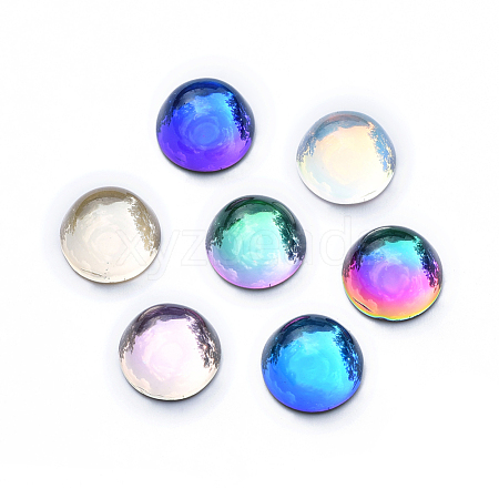 Transparent Glass Cabochons GLAA-L021-F-1