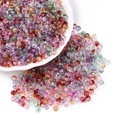 Baking Paint Electroplate Transparent Glass Seed Beads SEED-N006-07-1