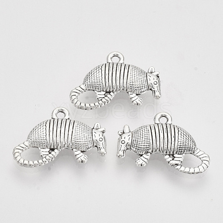 Tibetan Style Alloy Pendants TIBEP-T009-44AS-RS-1
