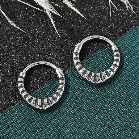 316 Surgical Stainless Steel Hoop Earrings EJEW-G416-29AS-1