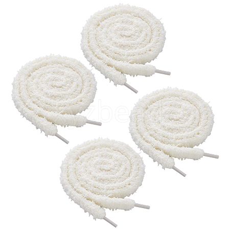 4 Pairs Plush Cloth Shoelaces AJEW-HY0002-72A-1