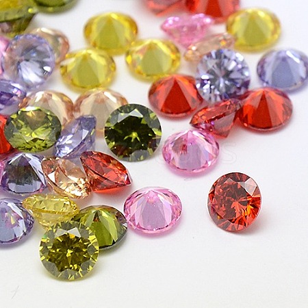 Cubic Zirconia Cabochons ZIRC-M002-3mm-3A-1