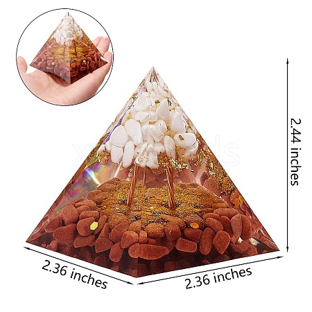 Crystal Pyramid Ornaments Healing Angel Crystal Pyramid Stone Blessing Pyramid for Home Office Decoration Gift Collection JX350A-1