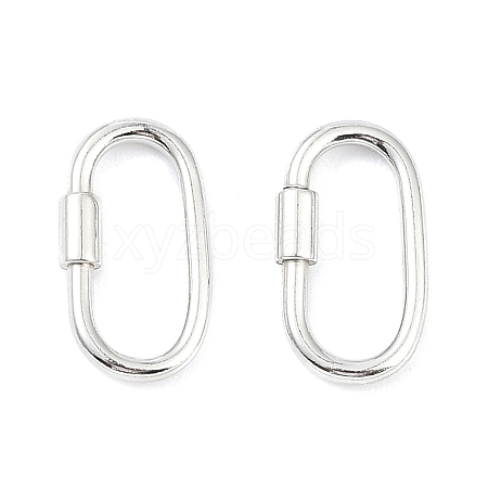 925 Sterling Silver Locking Carabiner Clasps STER-K173-20S-1