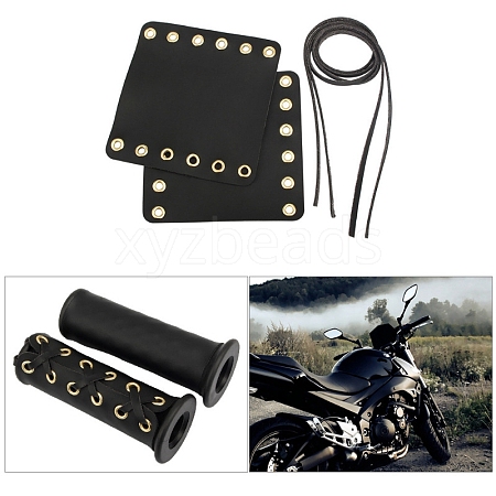 Imitation Leather Motorcycle Handlebars Cover PW-WG48667-03-1