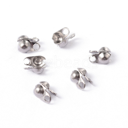 Tarnish Resistant 304 Stainless Steel Smooth Surface Bead Tips STAS-G170-02P-1