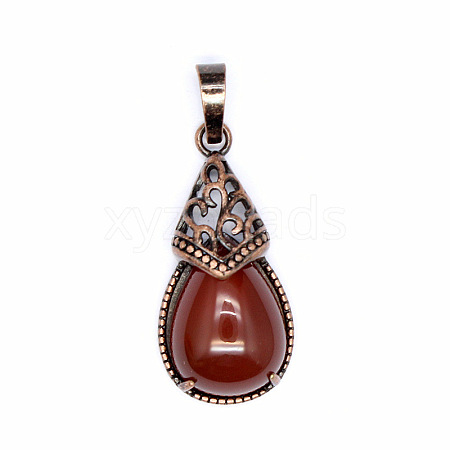 Retro Hollow Natural Carnelian  Pendants PW-WGBA09F-07-1