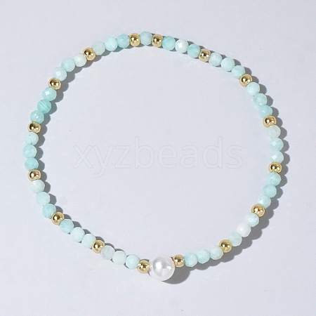 Natural Gemstone Beaded Stretch Bracelets for Women BG9690-9-1