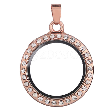 Alloy Photo Frame Pendants LS-ALRI-WH0002-26A-RG-1