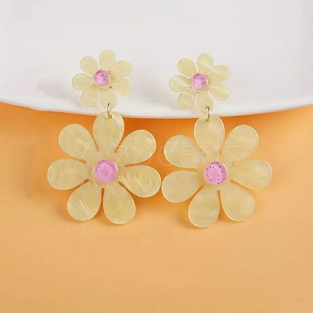 Acrylic Dangle Stud Earrings FS-WGE0E39-02-1