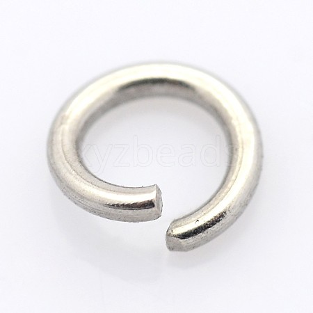 Tarnish Resistant 304 Stainless Steel Open Jump Rings X-STAS-E066-08-6mm-1