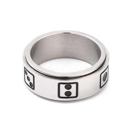 Titanium Steel Spinner Ring RJEW-C019-06P-1