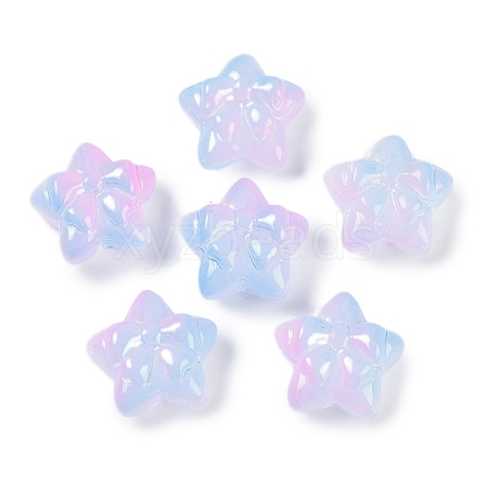 Transparent Spray Paint Glass Beads X1-GLAA-H035-02J-1