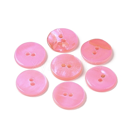 Spray Paint Natural Freshwater Shell Button BSHE-H018-15D-1