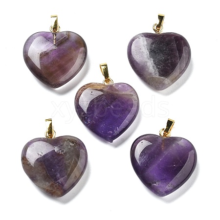 Natural Amethyst Pendants G-G956-B03-G-1