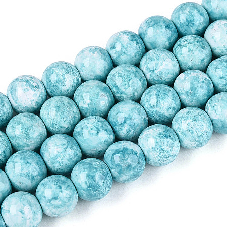 Baking Paint Glass Beads Strands X-DGLA-N016-8mm-08-1
