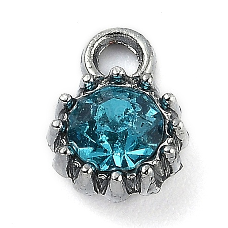 Alloy Glass Rhinestone Charms ALRI-B0001-01C-1