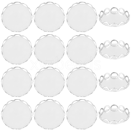 100Pcs 304 Stainless Steel Cabochon Settings FIND-BBC0003-49-1