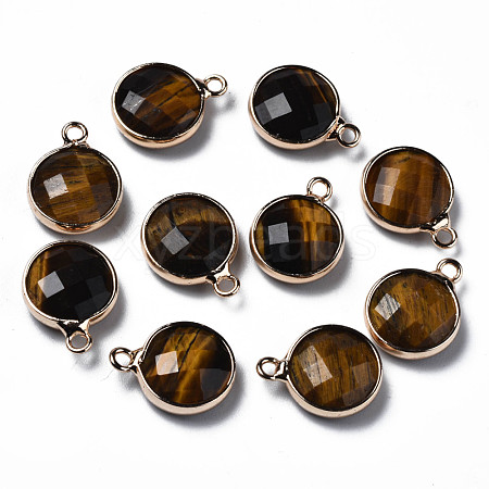 Natural Tiger Eye Charms G-Q998-026H-1