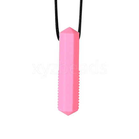 Column Food Grade Eco-Friendly Silicone Pendants PW-WGCC13E-01-1