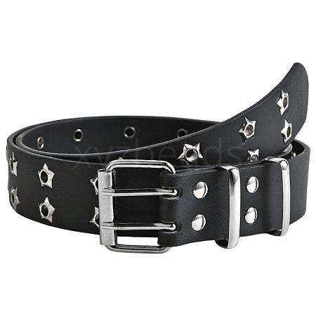 1Pc Star Eyelet PU Leather Waist Belts for Jeans AJEW-CL0005-63-1