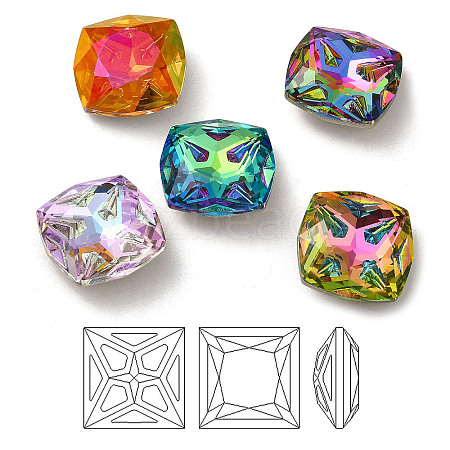 K9 Glass Rhinestone Cabochons RGLA-P036-04B-M-1