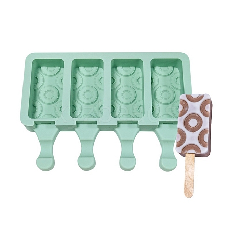 Food Grade DIY Rectangle Ice-cream Silicone Molds DIY-D062-01A-1