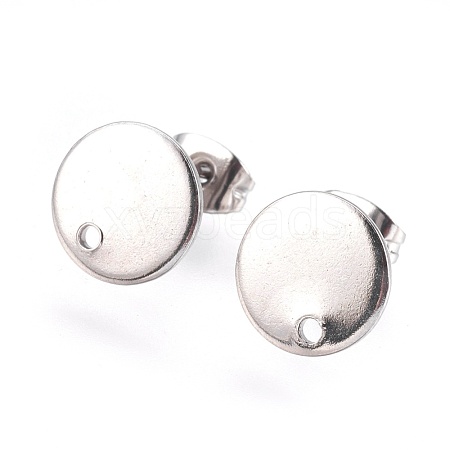 Non-Tarnish 304 Stainless Steel Stud Earring Findings STAS-G178-01P-10mm-1