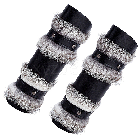 Viking PU Leather Cord Bracelets AJEW-WH0596-737-1