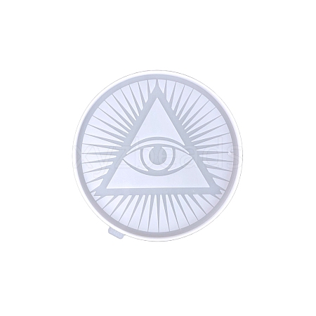 Flat Round with Evil Eye DIY Silicone Display Molds PW-WG60847-01-1