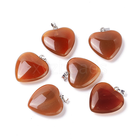 Natural Carnelian Pendants G-G956-B52-FF-1