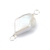 Natural Baroque Pearl Keshi Pearl Copper Wire Wrapped Connector Charms PALLOY-JF02085-03-3
