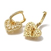 Rack Plating Brass Micro Pave Clear Cubic Zirconia Hoop Earrings EJEW-U011-01G-2