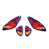 Transparent Resin Wing Earrings Pendants FIND-TAC0006-59E-2