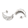 Non-Tarnish 304 Stainless Steel Twist Bean Pod Stud Earrings EJEW-B026-13P-2