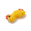 Handmade Glass Seed Beaded Duck Pendants PALLOY-MZ00404-4