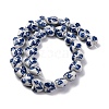 Handmade Blue and White Porcelain Beads Strands PORC-I027-05-3