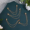 4Pcs Alloy Hanging Chain Brooch JEWB-FH0002-93G-4