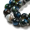 Faceted Natural Banded Agate Beads Strands G-F447-12mm-O01-4