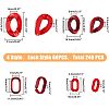 SUPERFINDINGS 240Pcs 4 Style Acrylic Linking Rings OACR-FH0001-034-2