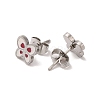 3 Pairs 3 Styles 304 Stainless Steel Enamel Stud Earrings for Women EJEW-K279-03P-4