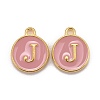 Golden Plated Alloy Enamel Charms X-ENAM-S118-07J-1