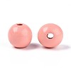 Spray Painted Round Natural Schima Wood Beads WOOD-A018-14mm-27-2