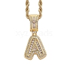 Brass Micro Pave Cubic Zirconia Pendants PW-WG3207D-01-1