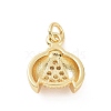 Brass Micro Pave Cubic Zirconia Charms X-KK-C012-44G-2