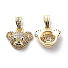 Brass Cubic Zirconia Charms KK-G446-25G-01-1